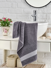 Турецкое махровое полотенце DO&CO SATURN 50х90 Баклажан